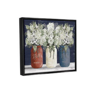 Jet Black Framed Floating Canvas Wall Art