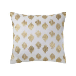 Cotton Throw Pillow Printed Gold