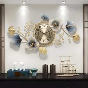 MACODECO Metal Wall Clock - Elegant Home Decor for Living Room, Show Pieces for Home Decor Living Room, Stylish - Modern Design for Timeless Appeal