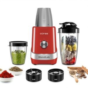 CÜRAA BlendLab by Chef Sanjyot Keer | Blender Mixer Grinder for Kitchen with Stainless Steel Jar | Dry & Wet Grinding | 100% Copper Motor | Smoothies, Masala, Chutney