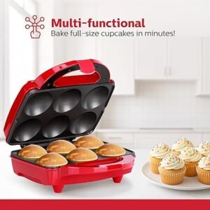 Holstein Housewares HF-09013R Cupcake maker - Red/Stainless Steel