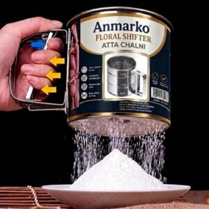 Anmarko New Upgrade Flour Sifter/Atta chhani Hand Press Design Stainless Steel Flour Sifter Corrosion Resistant Large Capacity Flour Sieve Cup for Sugar Flour and Coffee Powder | Atta Chalni